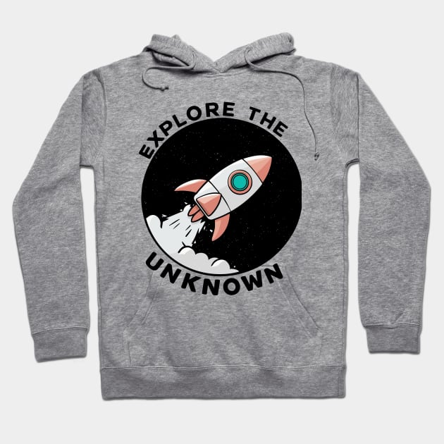 Explore The Unknown Space Odyssey Explorer Rocket Hoodie by DefineWear